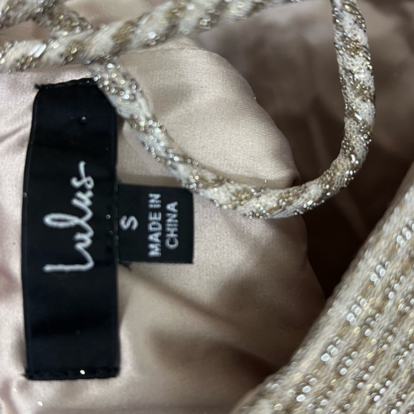 Lulu's Chic Gold Mini Dress - Picture 4 of 5